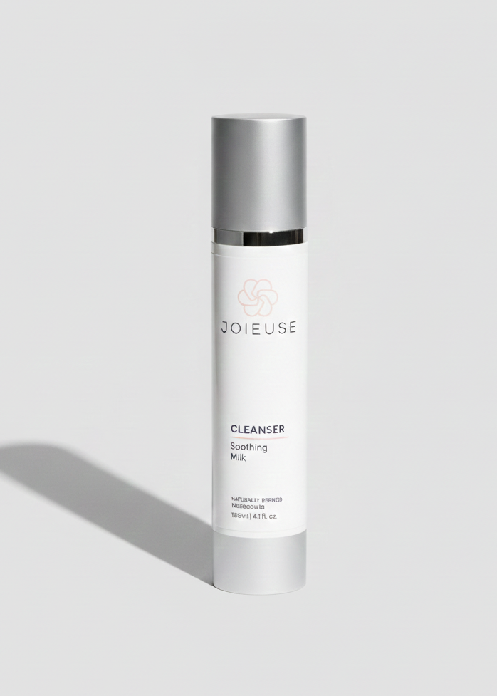 Skincare bottle labeled 'DOIEUSE' on a light gray background