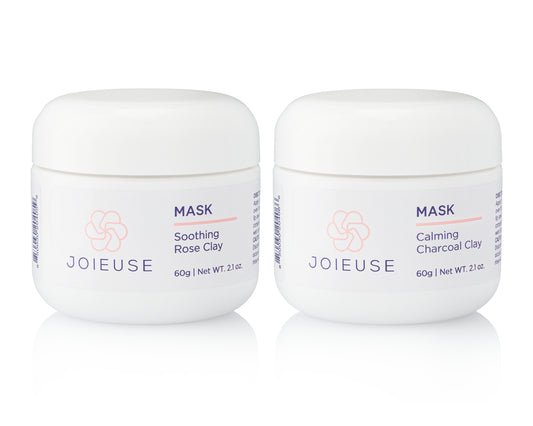 Joieuse Rose Clay and Charcoal Clay Mask Bundle